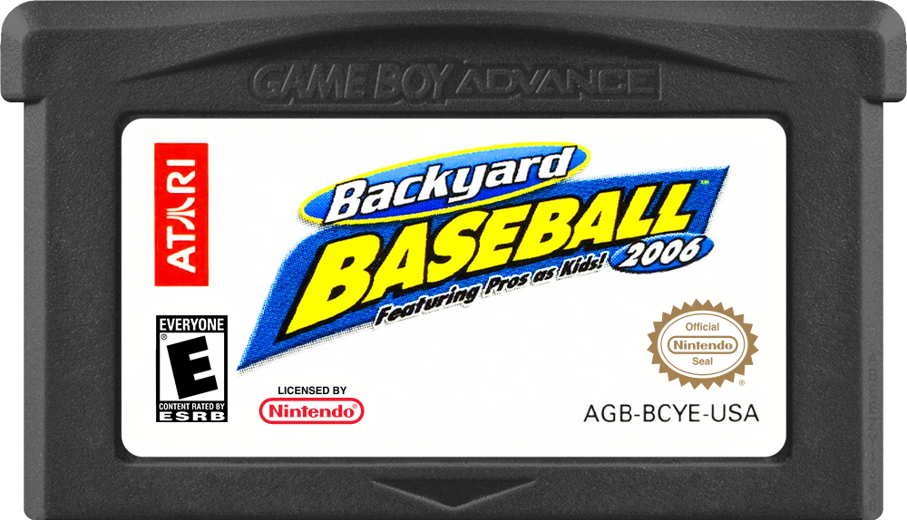 Backyard Baseball 2006 back cover for GameBoy Advance